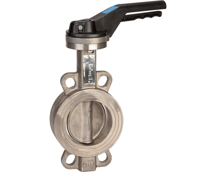 Stainless steel butterfly valve 1112 wafer CF8M disc/METAL seat DN32
